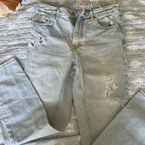 Zara Distressed Mom Jeans